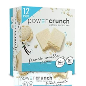 Barras Power Crunch  Sabor VAINILLA , 12 Unidades.