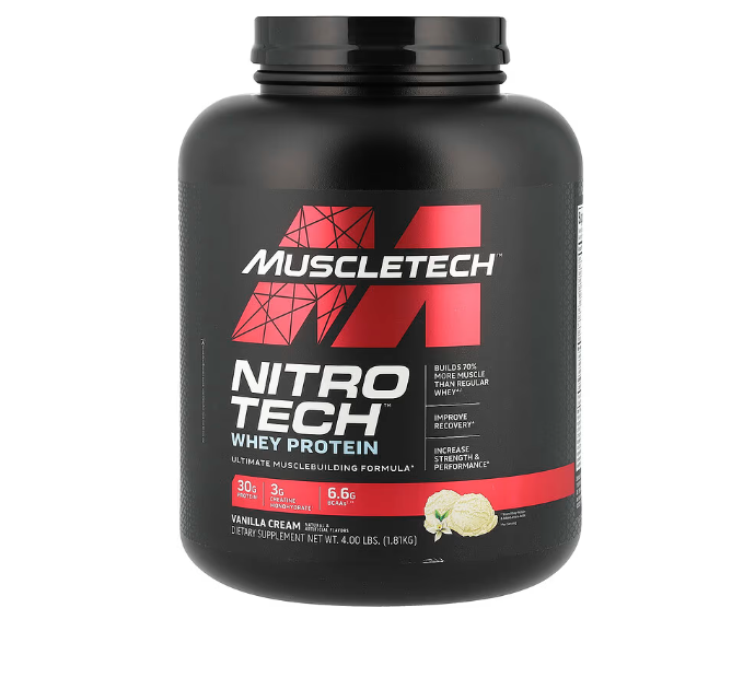 Nitro Tech Performance Series Sabor Vainilla 4 Lb (1,81 Kg)