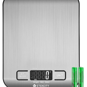 ETEKCITY EK6015  "Bascula Digital Cocina Acero Inoxidable 5 Kg Pilas Incluidas"