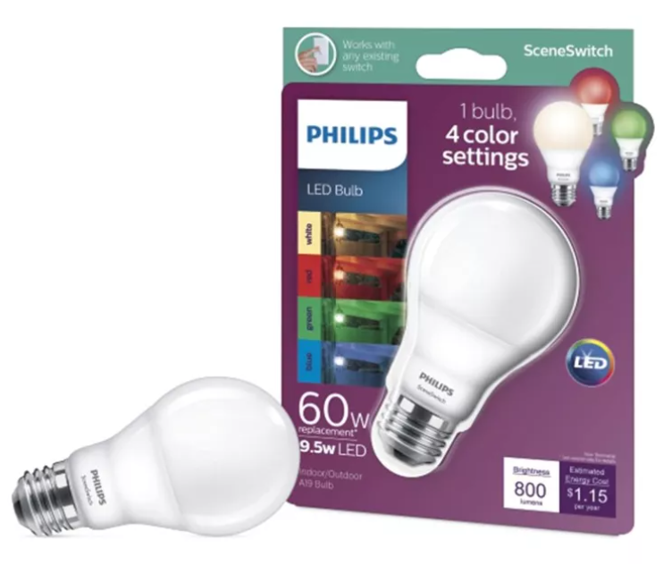 LAMPARA LED PHILIPS SCENESWITCH 3 INTENSIDAD 9w CALIDAD FRIA