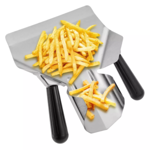 ESPATULA EN ACERO INOXIDABLE DE DOBLE MANGO PLASTICO