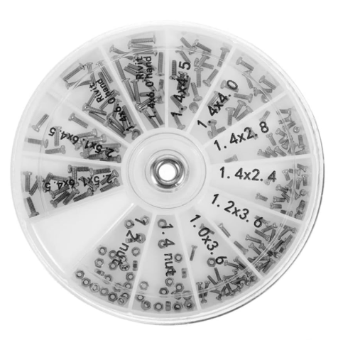 Juego de tornillos para gafas de acero inoxidable, surtido de 120 unidades - Imagen 2