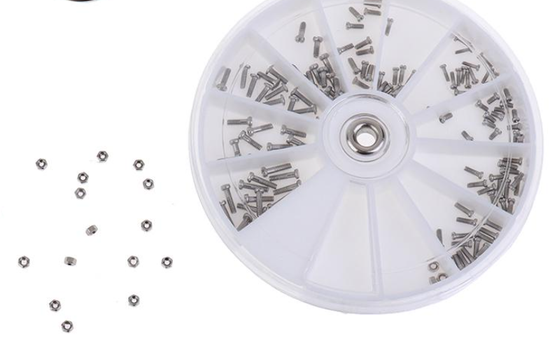 Juego de tornillos para gafas de acero inoxidable, surtido de 120 unidades - Imagen 4