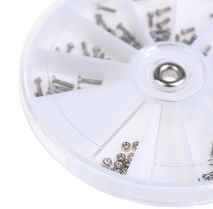 Juego de tornillos para gafas de acero inoxidable, surtido de 120 unidades - Imagen 7