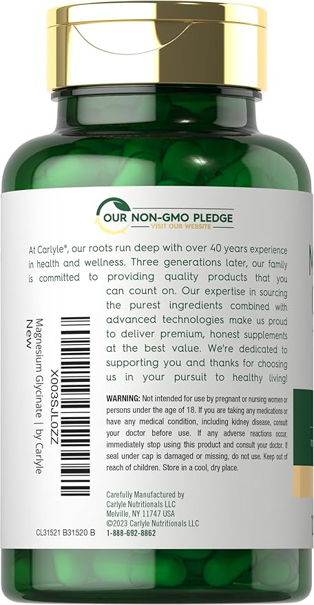 Glicinato De Magnesio Con Ashwagandha 2,740mg 120cap Carlyle - Imagen 3