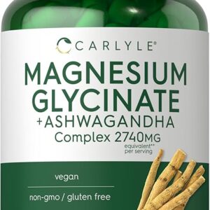 Glicinato De Magnesio Con Ashwagandha 2,740mg 120cap Carlyle