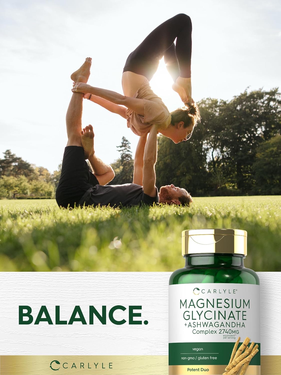 Glicinato De Magnesio Con Ashwagandha 2,740mg 120cap Carlyle - Imagen 6