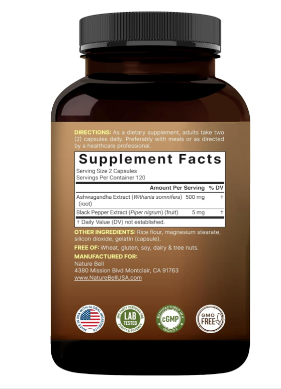 Ashwagandha con extracto de pimienta negra - Imagen 4